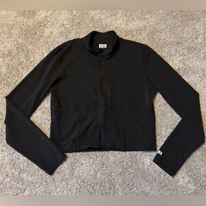 PINK Victoria's Secret Women’s Black Full Zip Cropped Athletic Jacket Size L